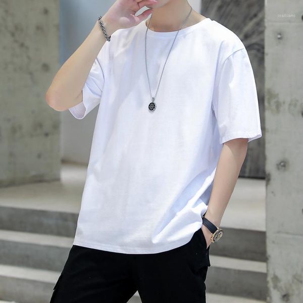 brand men's cotton t-shirt medium sleeve loose men t shirt five-sleeve man t-shirts round collar for male, White;black
brand men's cotton t-shirt medium sleeve loose men t shirt five-sleeve man t-shirts round collar for male, White;black