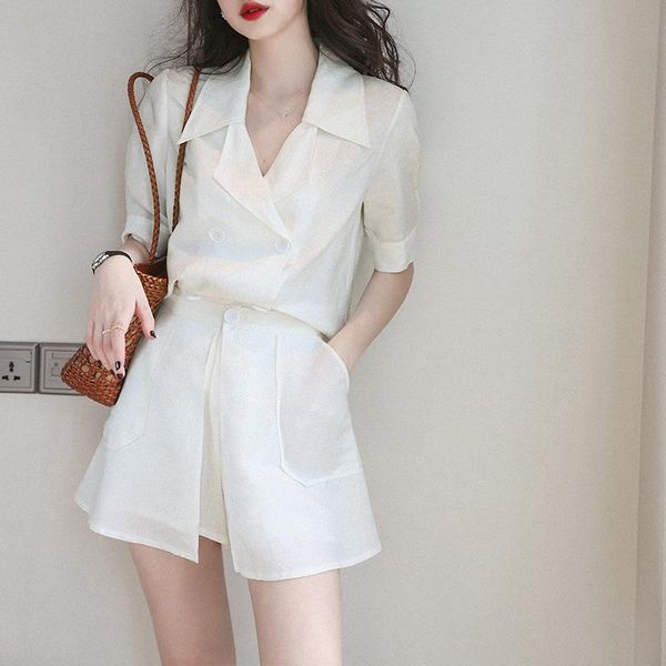 women's tracksuits 91291 summer suits office women two pieces shorts set fashion casual elegant vintage short sleeve ice silk wide leg, Gray
women's tracksuits 91291 summer suits office women two pieces shorts set fashion casual elegant vintage short sleeve ice silk wide leg, Gray
