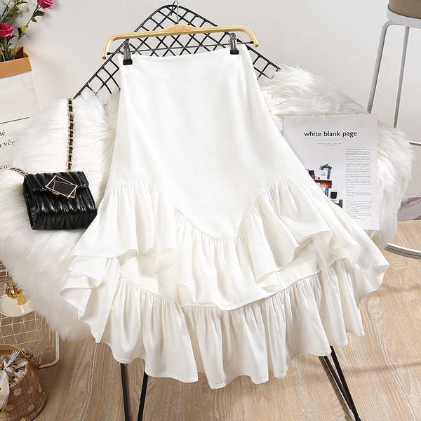 skirts white summer women high waist knee-length ruffles irregular causal elegant streetwear korean mermaid z367 z1k1, Black
skirts white summer women high waist knee-length ruffles irregular causal elegant streetwear korean mermaid z367 z1k1, Black