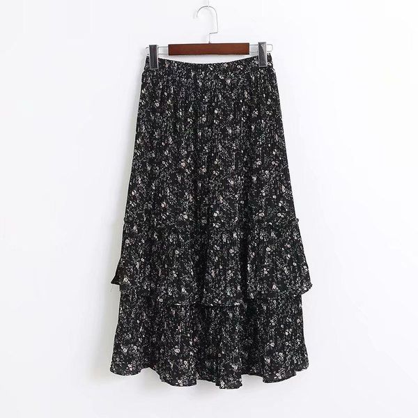 skirts plus size xl-4xl women's summer chiffon floral pleated long ladies' cute flare, Black
skirts plus size xl-4xl women's summer chiffon floral pleated long ladies' cute flare, Black
