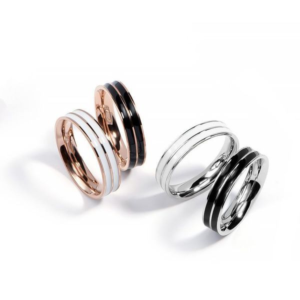 wedding rings 4mm width two rows white black enamel for women/men silver color 316l stainless steel bague, Slivery;golden
wedding rings 4mm width two rows white black enamel for women/men silver color 316l stainless steel bague, Slivery;golden