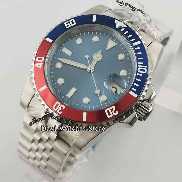 luxury 40mm sterile sapphire glass men's watches blue ceramic scarf 24 jewels japan nh35 automatic movement male, Slivery;brown
luxury 40mm sterile sapphire glass men's watches blue ceramic scarf 24 jewels japan nh35 automatic movement male, Slivery;brown