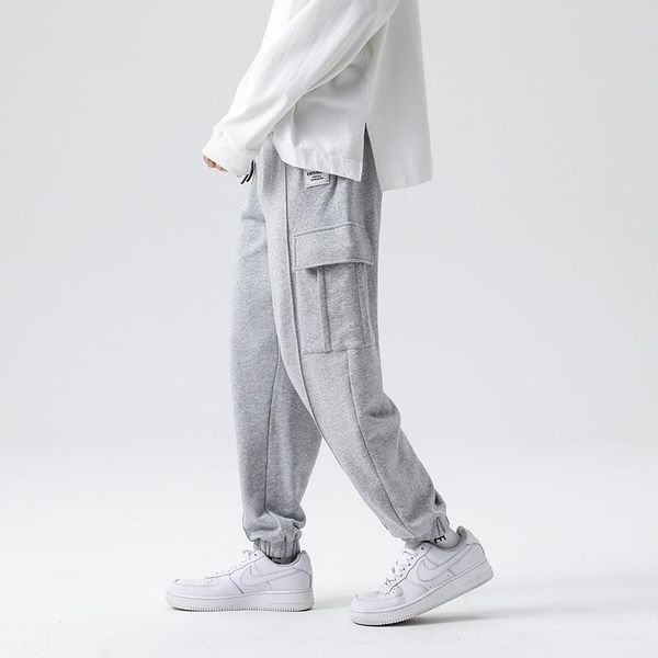 men's pants autumn arrival knitting sweatpants for men trendy cargo multi-pocket solid color sport casual loose youthful student slacks, Black
men's pants autumn arrival knitting sweatpants for men trendy cargo multi-pocket solid color sport casual loose youthful student slacks, Black