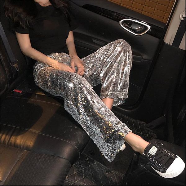 women pant shinning sequins leggings bright color silver legwear street fashion girls paillette trousers dropship, Black;white
women pant shinning sequins leggings bright color silver legwear street fashion girls paillette trousers dropship, Black;white