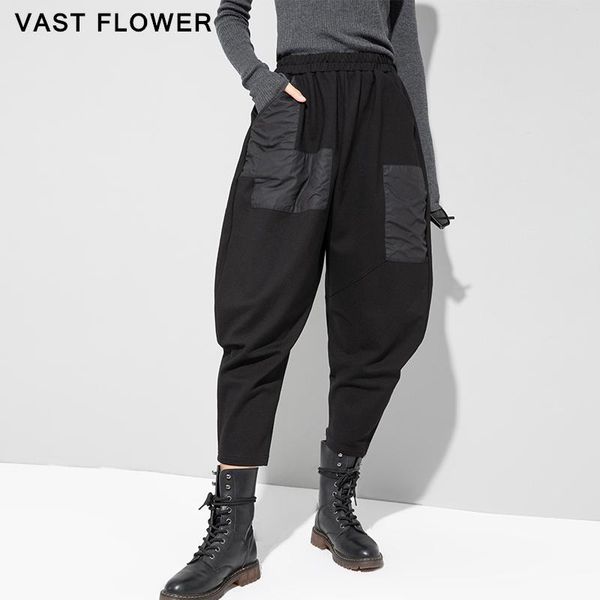 women's pants & capris black patchwork asymmetrical pockets harem women plus size high waist fashion loose casual trousers spring autum, Black;white
women's pants & capris black patchwork asymmetrical pockets harem women plus size high waist fashion loose casual trousers spring autum, Black;white