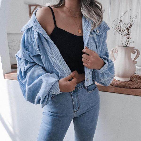 women's jackets casual coat fashion turn-down collar lantern sleeve soft comfortable corduroy loose outwear female autumn, Black;brown
women's jackets casual coat fashion turn-down collar lantern sleeve soft comfortable corduroy loose outwear female autumn, Black;brown
