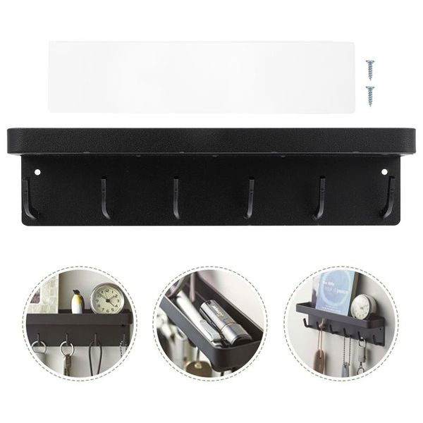 hooks & rails 1pc wall mounted storage rack with hook for bathroom hanger (black)
hooks & rails 1pc wall mounted storage rack with hook for bathroom hanger (black)