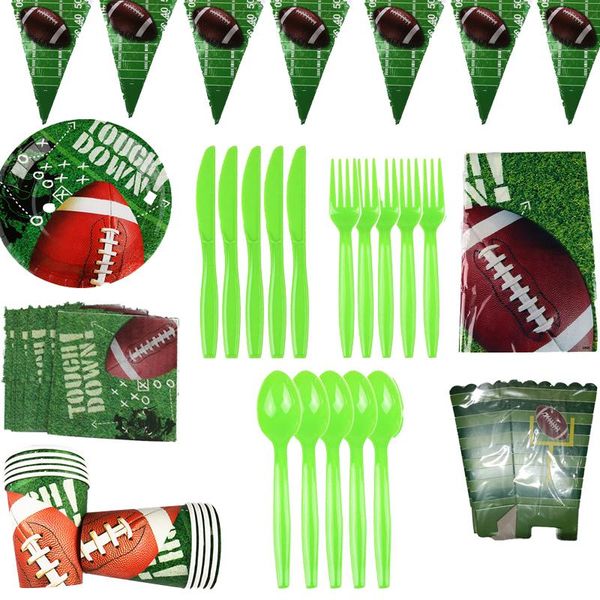 disposable dinnerware rugby american football theme tableware kits birthday party decoration man sports boyfriend gift
disposable dinnerware rugby american football theme tableware kits birthday party decoration man sports boyfriend gift