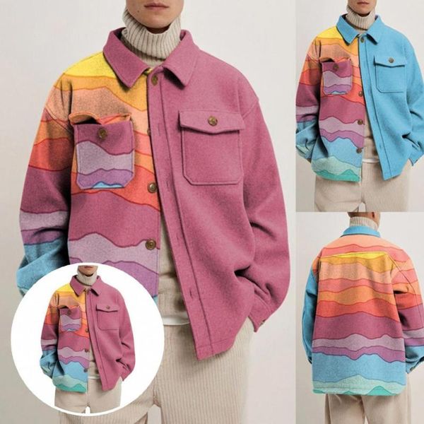 men's wool & blends excellent men outwear unique pattern practical fashion abstract printed male loose coats casual coat, Black
men's wool & blends excellent men outwear unique pattern practical fashion abstract printed male loose coats casual coat, Black