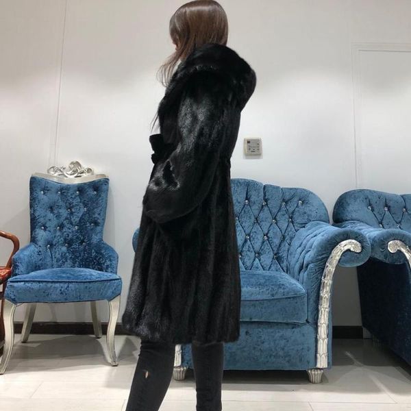 women's fur & faux denvinny mink real coat women winter natural fashion d58s, Black
women's fur & faux denvinny mink real coat women winter natural fashion d58s, Black
