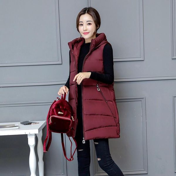 women's vests brieuces 2021 women winter vest waistcoat long sleeveless jacket suit collar down cotton warm female, Black;white
women's vests brieuces 2021 women winter vest waistcoat long sleeveless jacket suit collar down cotton warm female, Black;white