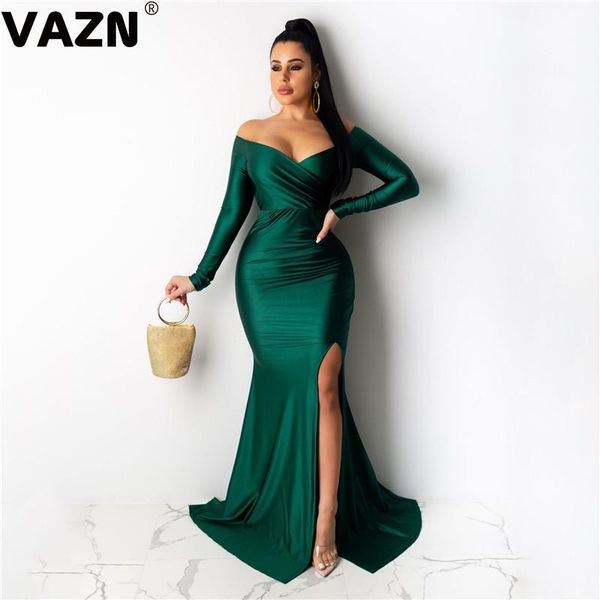 autumn list high-end club elegant solid strapless full sleeve women high waist thin maxi mermaid dress casual dresses, Black;gray
autumn list high-end club elegant solid strapless full sleeve women high waist thin maxi mermaid dress casual dresses, Black;gray