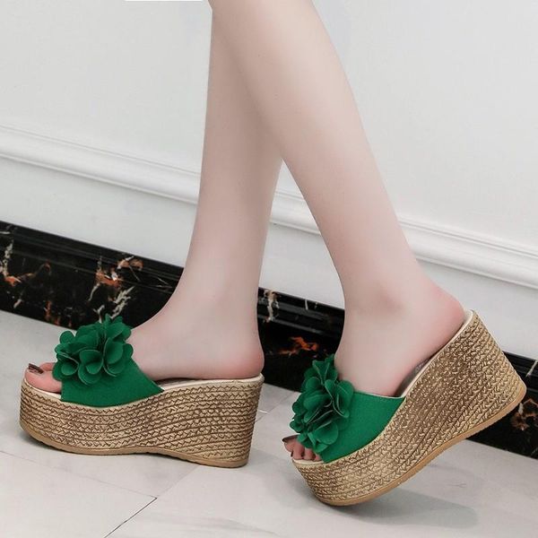 ladies slippers summer beach shoes women high heels platform wedge sandals zapatillas mujer casual 362, Black
ladies slippers summer beach shoes women high heels platform wedge sandals zapatillas mujer casual 362, Black