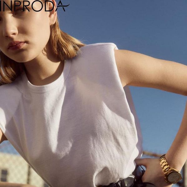 women's t-shirt inproda women t shirt cotton white shoulder padded sleeveless tshirt all match summer tee female
women's t-shirt inproda women t shirt cotton white shoulder padded sleeveless tshirt all match summer tee female