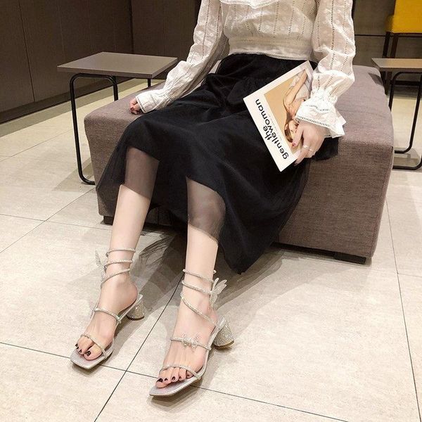 sandals summer women 2021 korean thick heel rhinestone snake winding roman shoe net red fairy, Black
sandals summer women 2021 korean thick heel rhinestone snake winding roman shoe net red fairy, Black