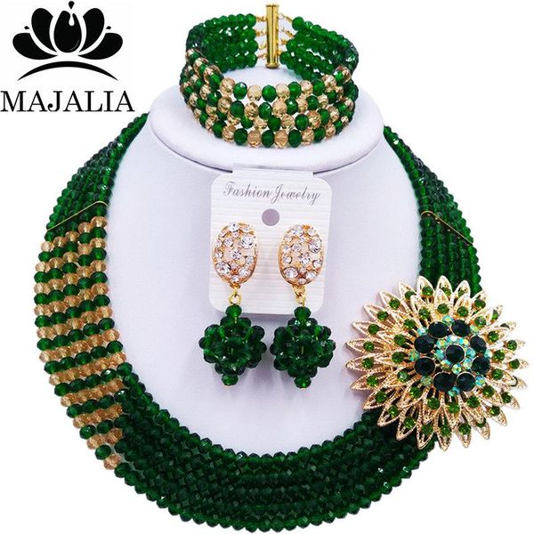 earrings & necklace majalia luxury african jewelry set dark green crystal bead bride nigerian wedding sets 5as012, Silver
earrings & necklace majalia luxury african jewelry set dark green crystal bead bride nigerian wedding sets 5as012, Silver