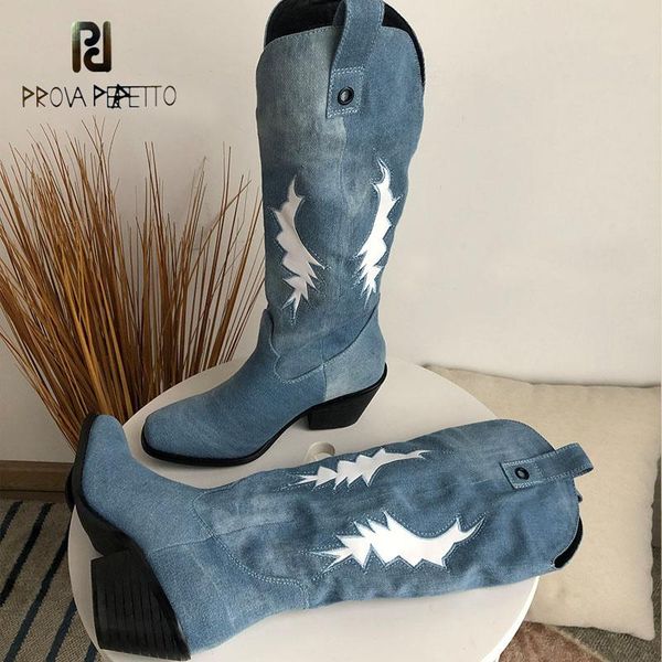boots cowboy stitching color matching women's wild pointed ear buckle thick heel set foot long tide, Black
boots cowboy stitching color matching women's wild pointed ear buckle thick heel set foot long tide, Black