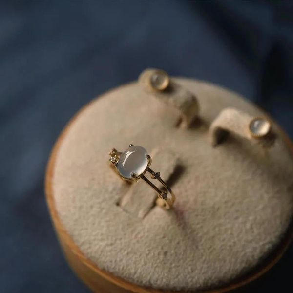 cluster rings simple japanese and korean style jade lucky ring high chalcedony white inlaid s925 sterling silver opening, Golden;silver
cluster rings simple japanese and korean style jade lucky ring high chalcedony white inlaid s925 sterling silver opening, Golden;silver
