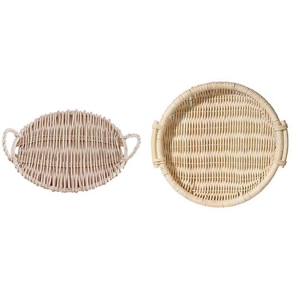 storage baskets 1 pcs rattan round fruit tray with handle & handmade weaving rectangle basket
storage baskets 1 pcs rattan round fruit tray with handle & handmade weaving rectangle basket