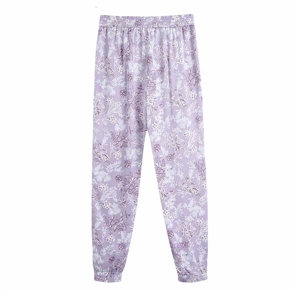 women's pants & capris chic lady fashion purple floarl print za long female casual elastic high waist spring summer suit trousers, Black;white
women's pants & capris chic lady fashion purple floarl print za long female casual elastic high waist spring summer suit trousers, Black;white