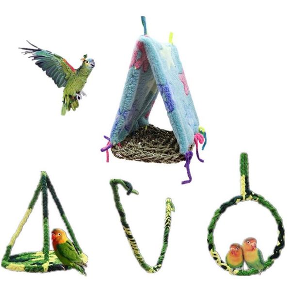 4pcs hammock swing ring parrot hamster squirrel play toy pet cage hanging decor bird supplies cages
4pcs hammock swing ring parrot hamster squirrel play toy pet cage hanging decor bird supplies cages