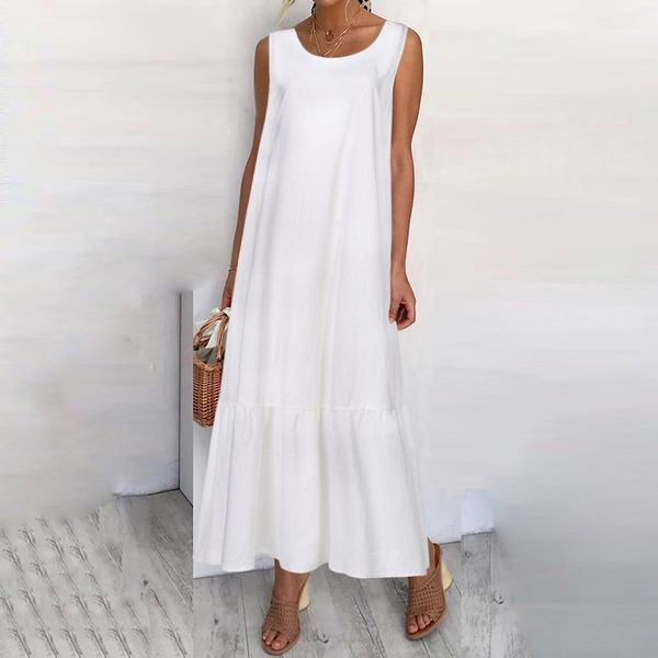 celmia 2021 maxi long dress fashion women summer sundress cotton ruffles casual loose sleeveless party vestidos mujer plus size, Black;gray
celmia 2021 maxi long dress fashion women summer sundress cotton ruffles casual loose sleeveless party vestidos mujer plus size, Black;gray