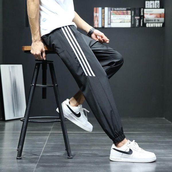 men's pants sports summer thin ice silk casual trousers trendy quick-drying loose-fitting tooling nine-point, Black
men's pants sports summer thin ice silk casual trousers trendy quick-drying loose-fitting tooling nine-point, Black