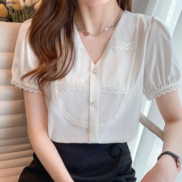 women's blouses & shirts houthion chiffon slim casual blouse fashion short sleeve solid color v-neck pullover summer, White
women's blouses & shirts houthion chiffon slim casual blouse fashion short sleeve solid color v-neck pullover summer, White