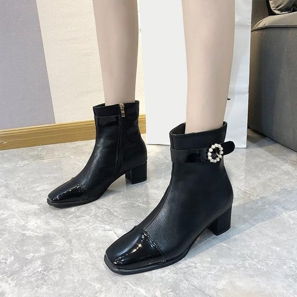 boots sqaure toe fashion footwear woman women ankle pu leather short ladies pumps autumn pearl zipper female high heels, Black
boots sqaure toe fashion footwear woman women ankle pu leather short ladies pumps autumn pearl zipper female high heels, Black