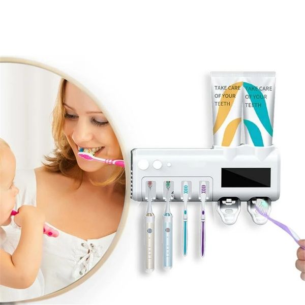 automatic toothpaste dispenser uv light toothbrush holder home bathroom sterilizer box - white
automatic toothpaste dispenser uv light toothbrush holder home bathroom sterilizer box - white