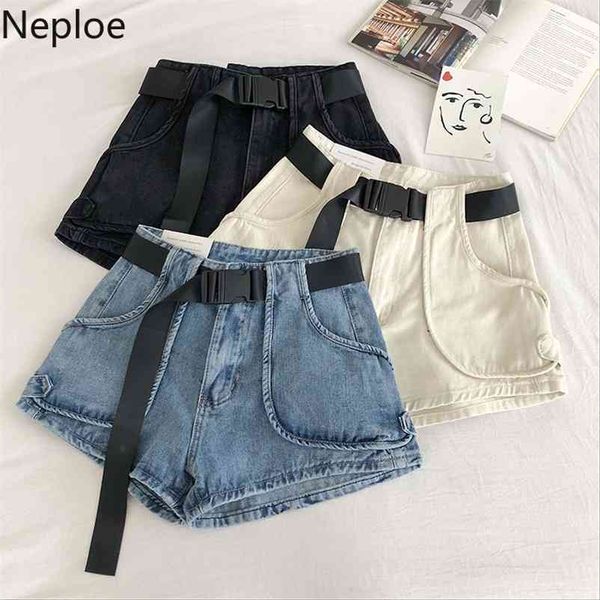 high waist denim shorts women spring korean ins zipper sashes ladies bottoms loose casual wide leg a10001 210422, White;black
high waist denim shorts women spring korean ins zipper sashes ladies bottoms loose casual wide leg a10001 210422, White;black