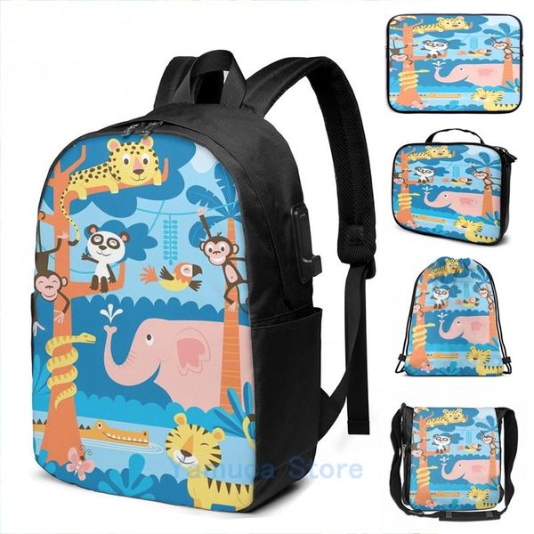 backpack funny graphic print jungle usb charge men school bags women bag travel laptop
backpack funny graphic print jungle usb charge men school bags women bag travel laptop