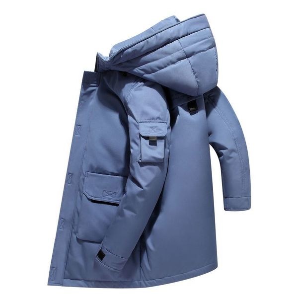 Down medium and long wo winter lovers men's white duck down cold proof et solid color work coat warm, Black
Down medium and long wo winter lovers men's white duck down cold proof et solid color work coat warm, Black