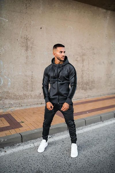 spring and autumn fashion casual european sports suit men's fitness hollow elastic sweater gradient couple tracksuits, Gray
spring and autumn fashion casual european sports suit men's fitness hollow elastic sweater gradient couple tracksuits, Gray
