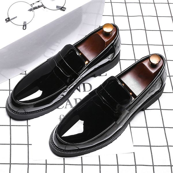 dress shoes more mens patent leather fashion solid black men slip on penny loafers male ns69
dress shoes more mens patent leather fashion solid black men slip on penny loafers male ns69
