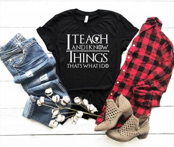 i teach and know things womens t shirt print cotton casual funny for lady yong girl tee drop ship, White
i teach and know things womens t shirt print cotton casual funny for lady yong girl tee drop ship, White