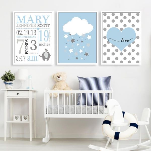 paintings blue heart cloud poster custom name baby birth wall art canvas painting elephant bird print moon star pictures boy bedroom decor
paintings blue heart cloud poster custom name baby birth wall art canvas painting elephant bird print moon star pictures boy bedroom decor