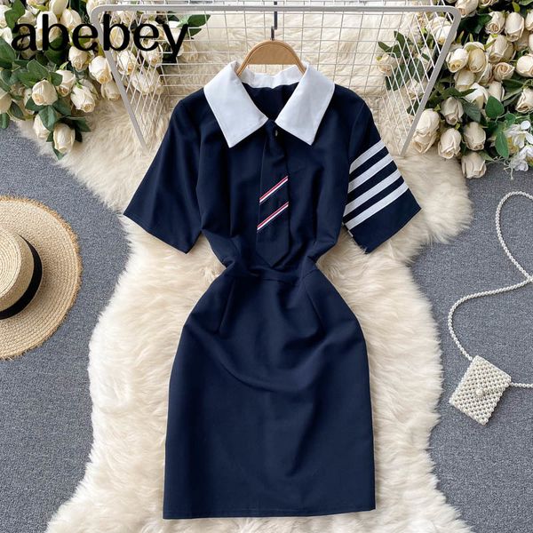 women turn dowm collar dress korean short sleeve slim party es summer fashion streetwear pencil 210512, Black;gray
women turn dowm collar dress korean short sleeve slim party es summer fashion streetwear pencil 210512, Black;gray