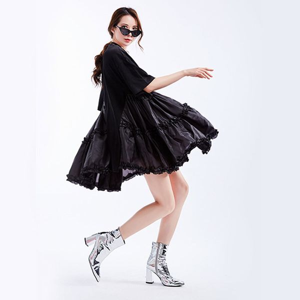 casual dresses cool style women mini solid loose black/white vintage vestidos femme high street girls m8yx, Black;gray
casual dresses cool style women mini solid loose black/white vintage vestidos femme high street girls m8yx, Black;gray