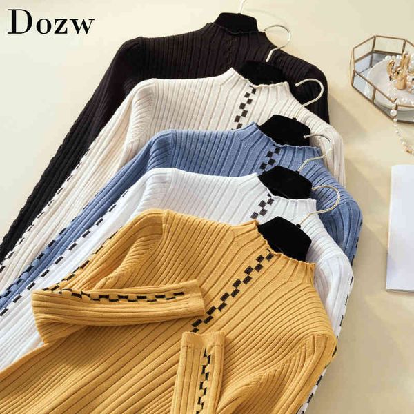 autumn geometric print sweater women korean style slim turtleneck pullover sweater long sleeve knitted casual jumper 210414, White;black
autumn geometric print sweater women korean style slim turtleneck pullover sweater long sleeve knitted casual jumper 210414, White;black