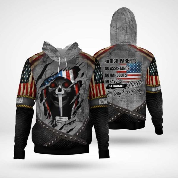 men's hoodies & sweatshirts ironworker skull 3d print hoodie men/women casual streetwear outfit autumn boys hiphop hoody clothes drop, Black
men's hoodies & sweatshirts ironworker skull 3d print hoodie men/women casual streetwear outfit autumn boys hiphop hoody clothes drop, Black