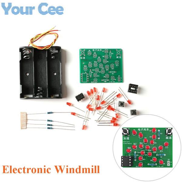 integrated circuits diy electronic windmill kit funny rotating light practice board adjustable speed mcu design for training soldering
integrated circuits diy electronic windmill kit funny rotating light practice board adjustable speed mcu design for training soldering