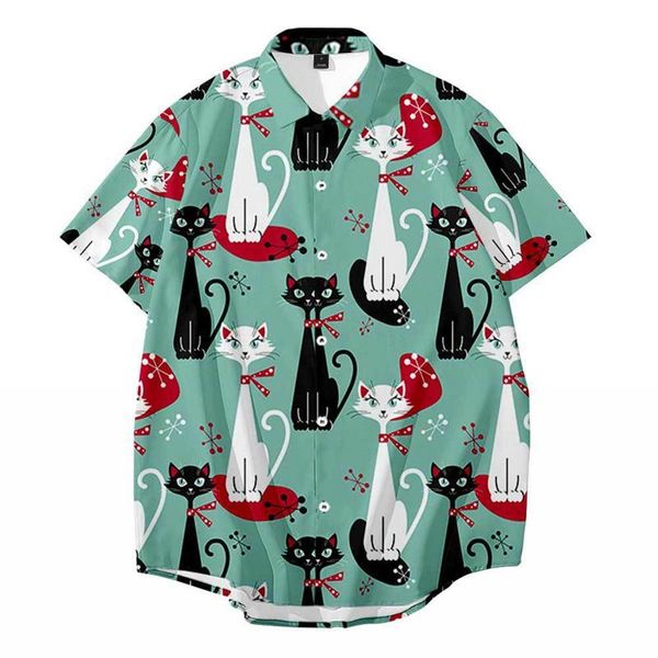 men's casual shirts fashion cartoon cat printed men vintage loose beach shirt hawaiian short sleeve streetwear oversize 6xl, White;black
men's casual shirts fashion cartoon cat printed men vintage loose beach shirt hawaiian short sleeve streetwear oversize 6xl, White;black