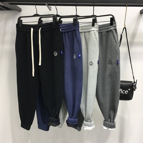 european american fleece and thick sweatpants men's sweatpants smiley embroidered sweatpant pant pants winter overalls, Black
european american fleece and thick sweatpants men's sweatpants smiley embroidered sweatpant pant pants winter overalls, Black