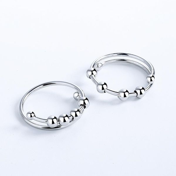cluster rings anxiety ring balls for women fidget bead spinner single coil spiral rotating y anti stress jewelry, Golden;silver
cluster rings anxiety ring balls for women fidget bead spinner single coil spiral rotating y anti stress jewelry, Golden;silver