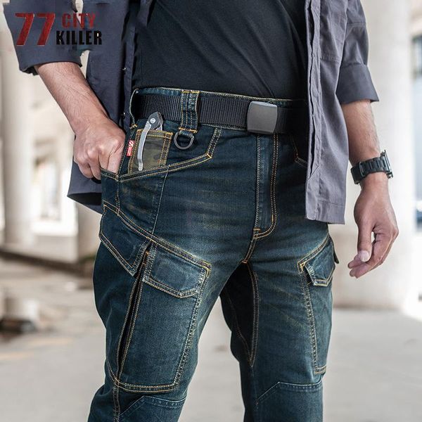 men's jeans 77city killer tactical denim pants men swat multi-pocket elasticity joggers military wearable cowboy trousers pantalon homm, Blue
men's jeans 77city killer tactical denim pants men swat multi-pocket elasticity joggers military wearable cowboy trousers pantalon homm, Blue