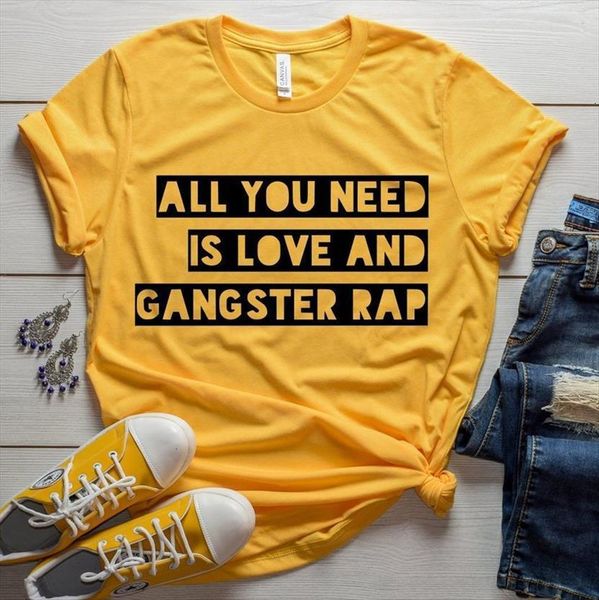 all you need is women t shirts love gangster rap cotton casual funny shirt lady yong girl tee higher, White
all you need is women t shirts love gangster rap cotton casual funny shirt lady yong girl tee higher, White
