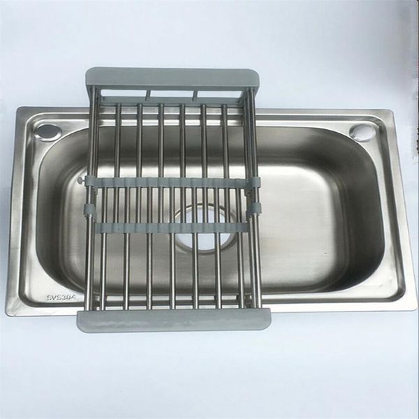 mats & pads 40#rack drain basket stainless steel sink dish drainers for kitchen large capacity
mats & pads 40#rack drain basket stainless steel sink dish drainers for kitchen large capacity