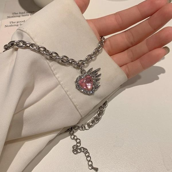 pendant necklaces cool trend creative thick chain titanium steel love necklace prom party punk ladies for women holiday gift jewelry, Silver
pendant necklaces cool trend creative thick chain titanium steel love necklace prom party punk ladies for women holiday gift jewelry, Silver