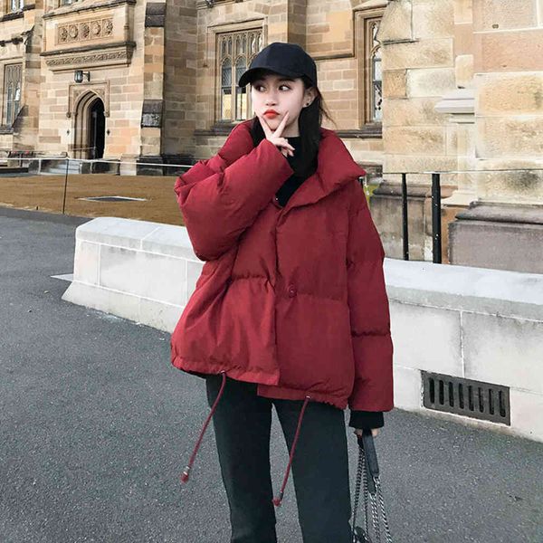 cotton padded clothes women's short bread version thickened down cotton student coat jacket, Black
cotton padded clothes women's short bread version thickened down cotton student coat jacket, Black